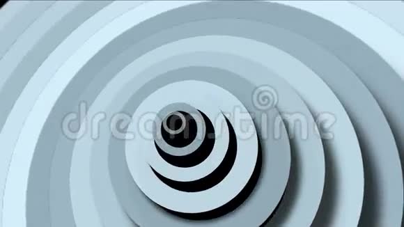 抽象圆环圆形三维隧道洞三维纸波纹卡波空间视频的预览图