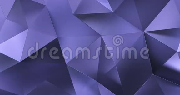 三维紫罗兰抽象几何多边形表面运动背景环4k视频的预览图
