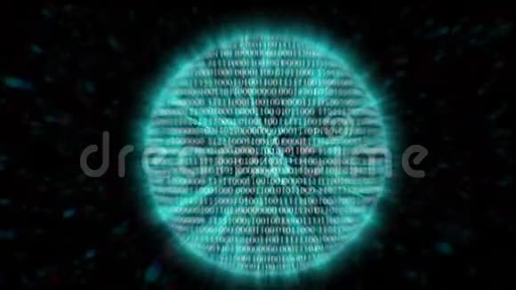 数字移动的二进制代码数字时代的概念视频的预览图