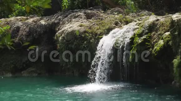 美丽的热带瀑布菲律宾吕宋视频的预览图
