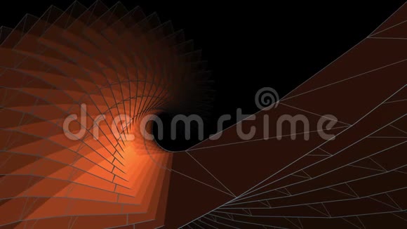 慢螺旋红色运动图形设计的线架模型视频的预览图