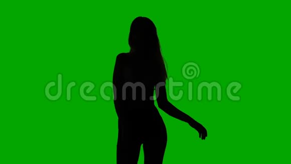 跳舞的性感女人剪影视频的预览图