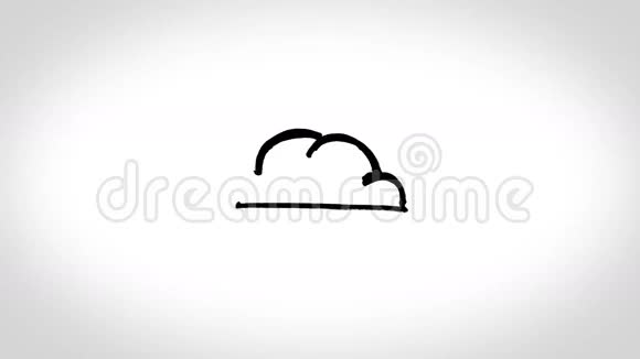 播放电子设备绕云飞行的动画视频的预览图