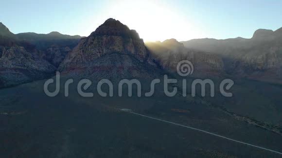内华达州红岩峡谷日落视频的预览图