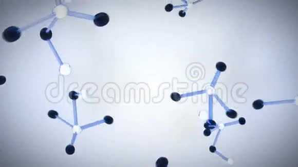 蓝色和黑色的下落分子视频的预览图