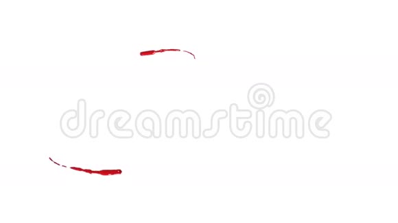红色液体正在形成一个圆圈彩色油漆视频的预览图