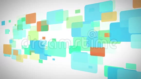蓝色和绿色的长方形在移动视频的预览图