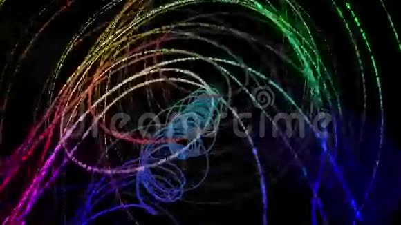 彩色蓝色时间旅行螺旋VJ背景视频的预览图