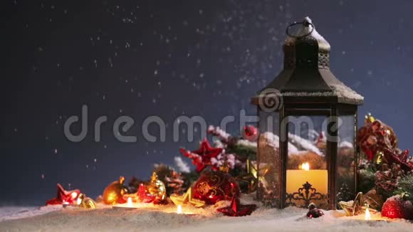 灯笼和圣诞装饰视频的预览图