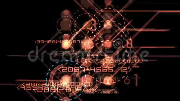 数字和文字滚动在屏幕上金融数字技术数据背景视频的预览图