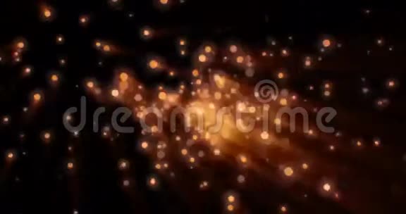 圣诞数字火花金色粒子爆炸黑色背景视频的预览图