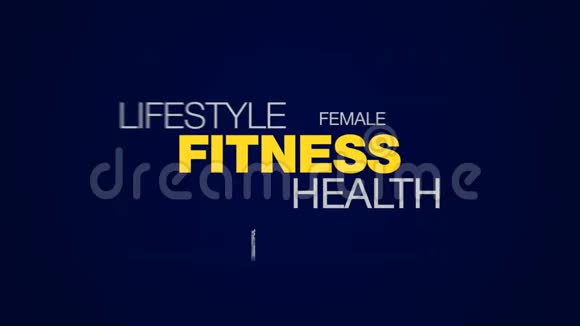 健身健康生活方式锻炼跑步运动训练健康美丽的户外动画云视频的预览图