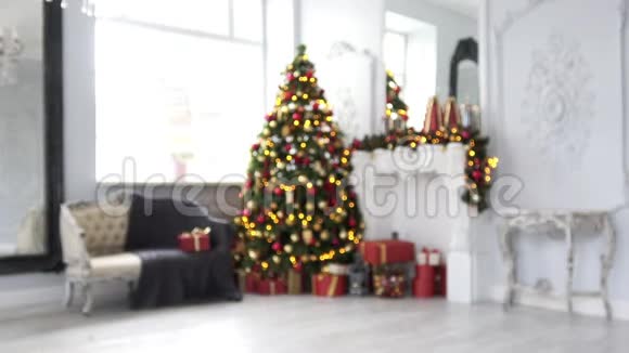 经典白色圣诞内饰背景视频的预览图