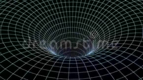 4k虫洞速度隧道翘曲3D动画视频的预览图
