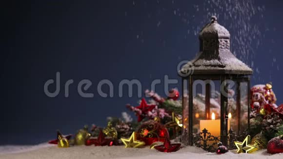 灯笼和圣诞装饰视频的预览图