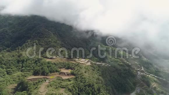 山上的水稻梯田菲律宾巴塔德巴诺视频的预览图