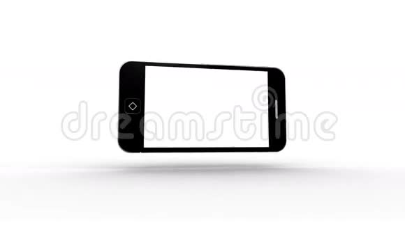 智能手机图形在白色背景上移动视频的预览图