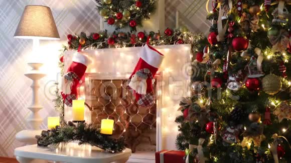 圣诞节和新年室内装饰视频的预览图