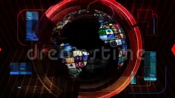 全球新闻媒体技术图形视频的预览图
