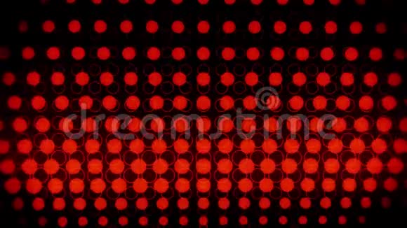 红色发光霓虹灯圈抽象运动背景VJ循环视频的预览图