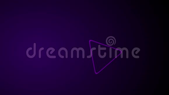 紫色复古霓虹灯闪亮三角形背景视频的预览图