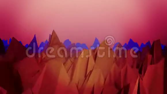 红色和蓝色复古的抽象景观表面视频的预览图