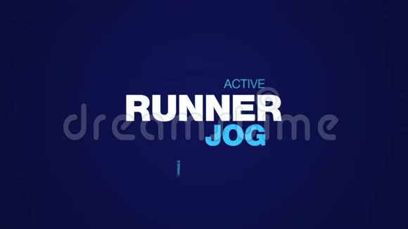 跑步者慢跑健康慢跑生活方式适合健身运动运动女性动画文字背景uhd4k视频的预览图