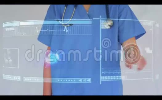 医生浏览细胞医学视频菜单视频的预览图