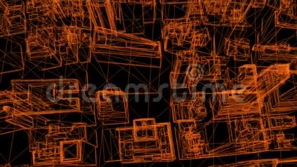城市线架模型三维渲染视频的预览图