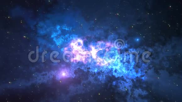 空间动画背景与星云恒星银河系银河系和星云视频的预览图