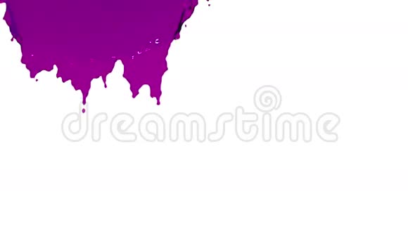 粉红色的油漆慢慢地流下来透明液体视频的预览图