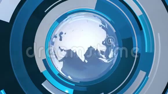 全球科技3D世界动画高清循环视频的预览图