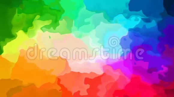 彩色彩色彩色无缝环视频水彩画效果彩虹全彩色光谱视频的预览图