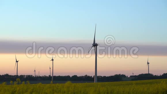 风能风力发电风力涡轮机视频的预览图
