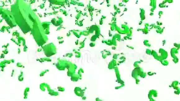 绿色落下的问号视频的预览图