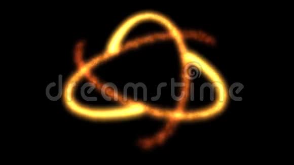火焰原子轨道无缝环股票镜头视频的预览图