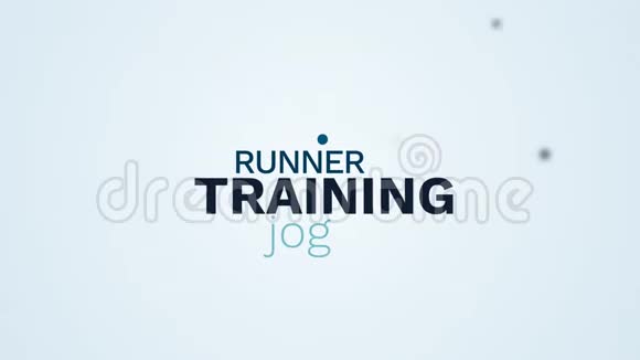 训练跑步者慢跑健康慢跑生活方式适合健身运动锻炼女性动画文字背景uhd4k视频的预览图