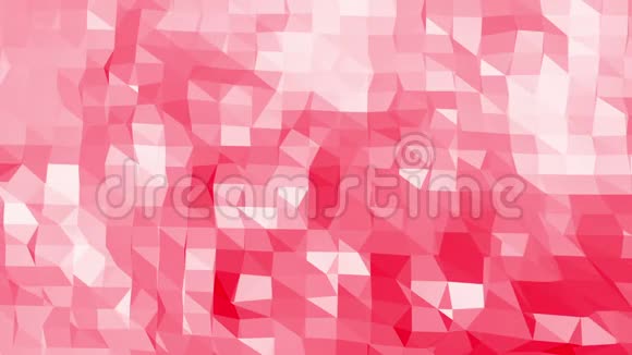 玫瑰色或粉红色低聚振荡表面作为流行的背景红色多边形几何振动环境或视频的预览图