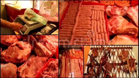 肉店里的生肉视频的预览图