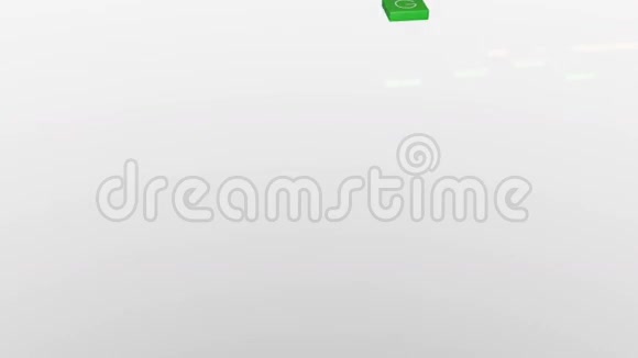 绿色能源带摄像机动画的坠落箱对白阿尔法股票镜头视频的预览图