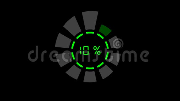 进度条数字样式径向设计2个轮子绿色黑色视频的预览图