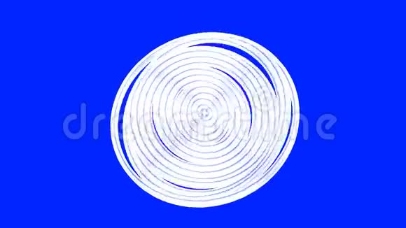 蓝色背景下可循环白线框圆抽象视频的预览图
