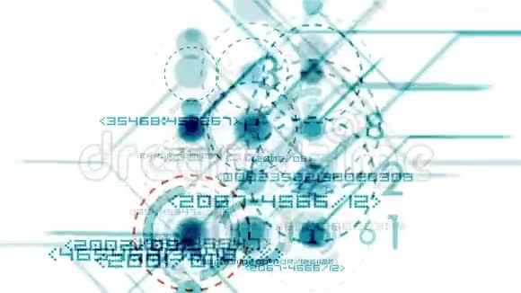 数字和文字滚动在屏幕上金融数字技术数据背景视频的预览图