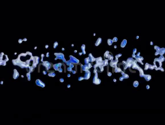 抽象的移动运动未来蓝白气泡视频的预览图