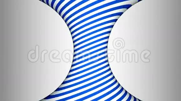 蓝色和白色凹形旋转圆筒具有催眠效果视频的预览图