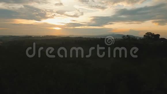 印度尼西亚巴厘岛日落时的热带景观视频的预览图