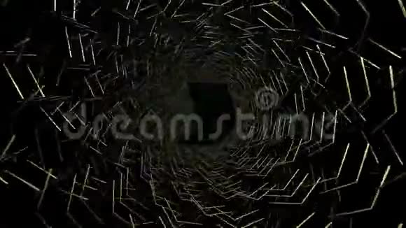 在黑暗隧道中旋转立方体视频的预览图