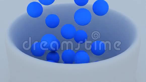 小球落入杯子中的三维动画视频的预览图