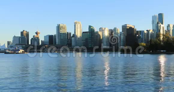 不列颠哥伦比亚省温哥华4K的天际线景观视频的预览图