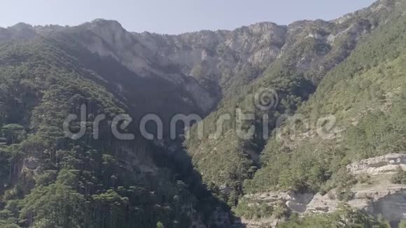 山的美丽景观山林鸟瞰图视频的预览图